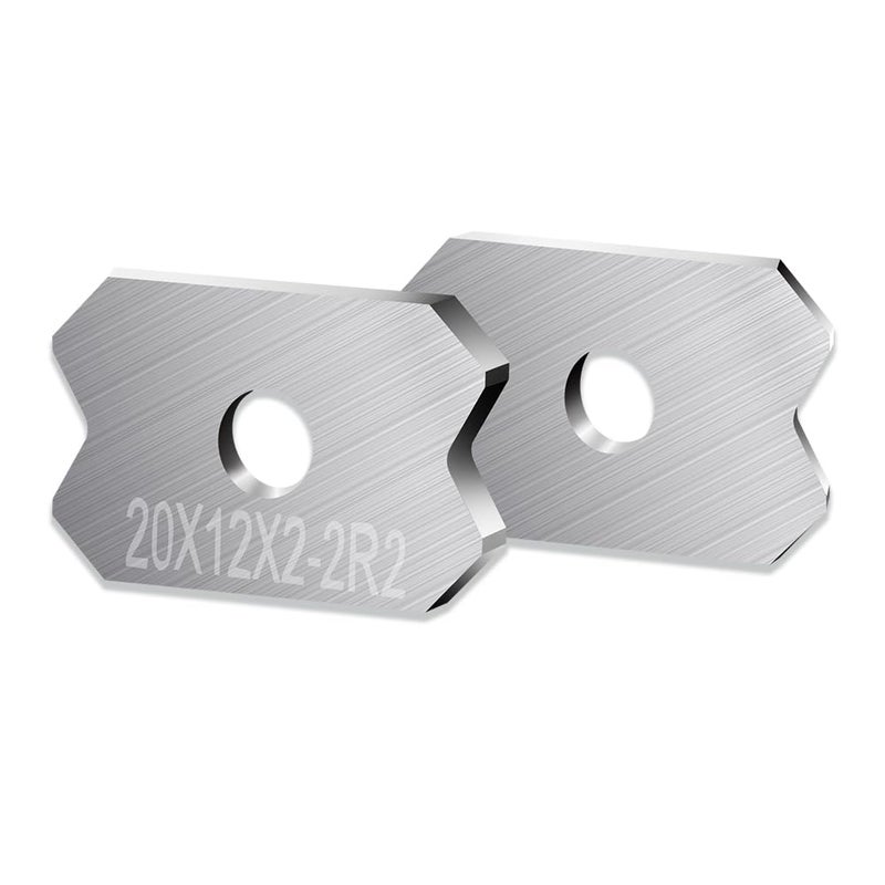 FHONK Woodworking Veneer Edge Trimmer Blades 20x12x2.0mm-2R2 2-Pcs, Chamfer Plane, Edge Banding Cutter, Manual Planer Blade, Burr Scraper for Board & Wood Surfaces (20x12x2-2R2, 2-PCS) - Image 1